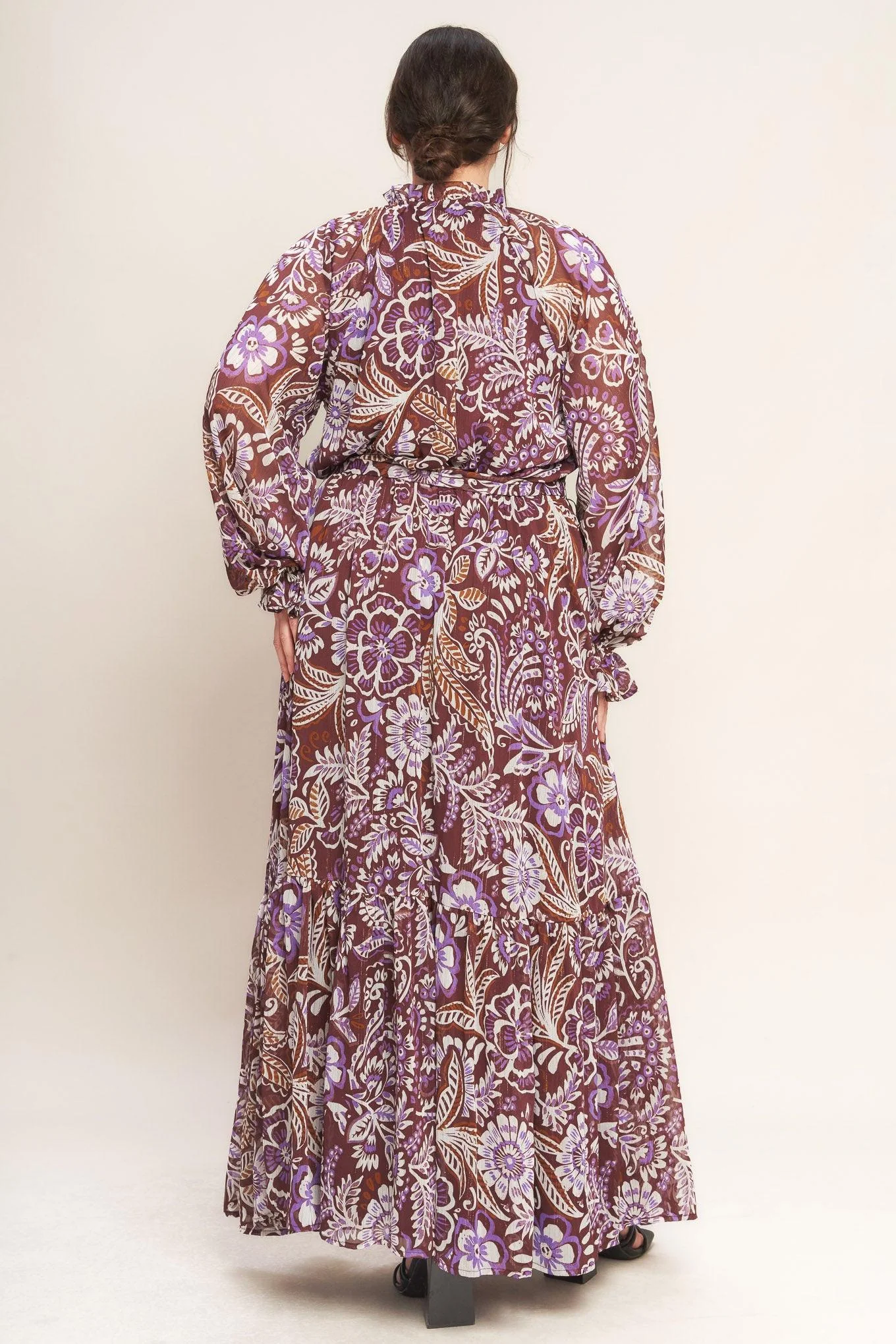 Violet Blossom Spirit Woven Maxi Dress - Image 8
