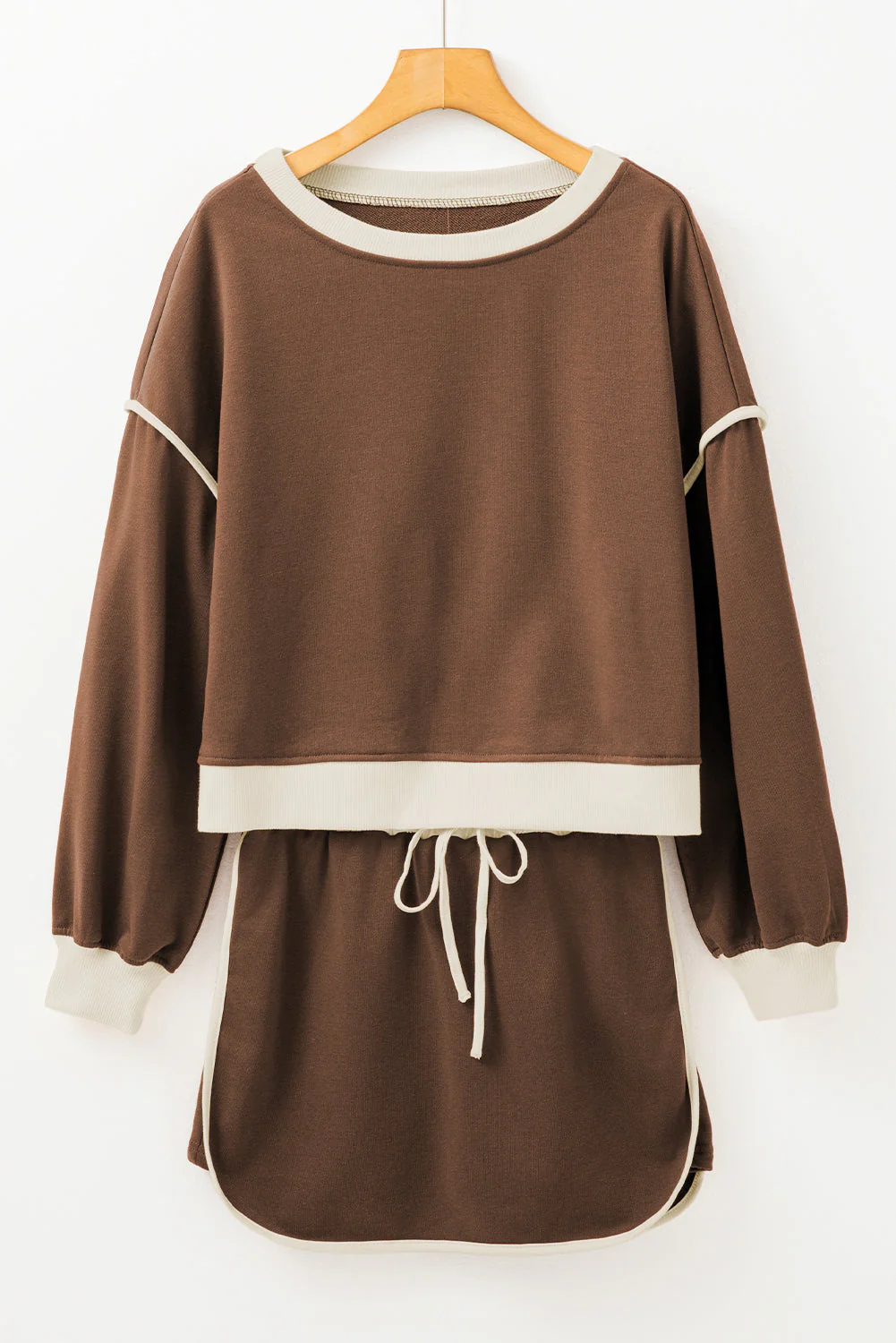 Violeta Loose Pullover and Lace-up Waist Skort Set by Threaded Pear - Image 8