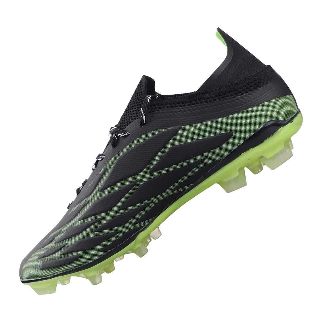 Vizari Provo FG Adult Soccer Cleats for Men & Women Black Lime Firm Ground Soccer Shoes