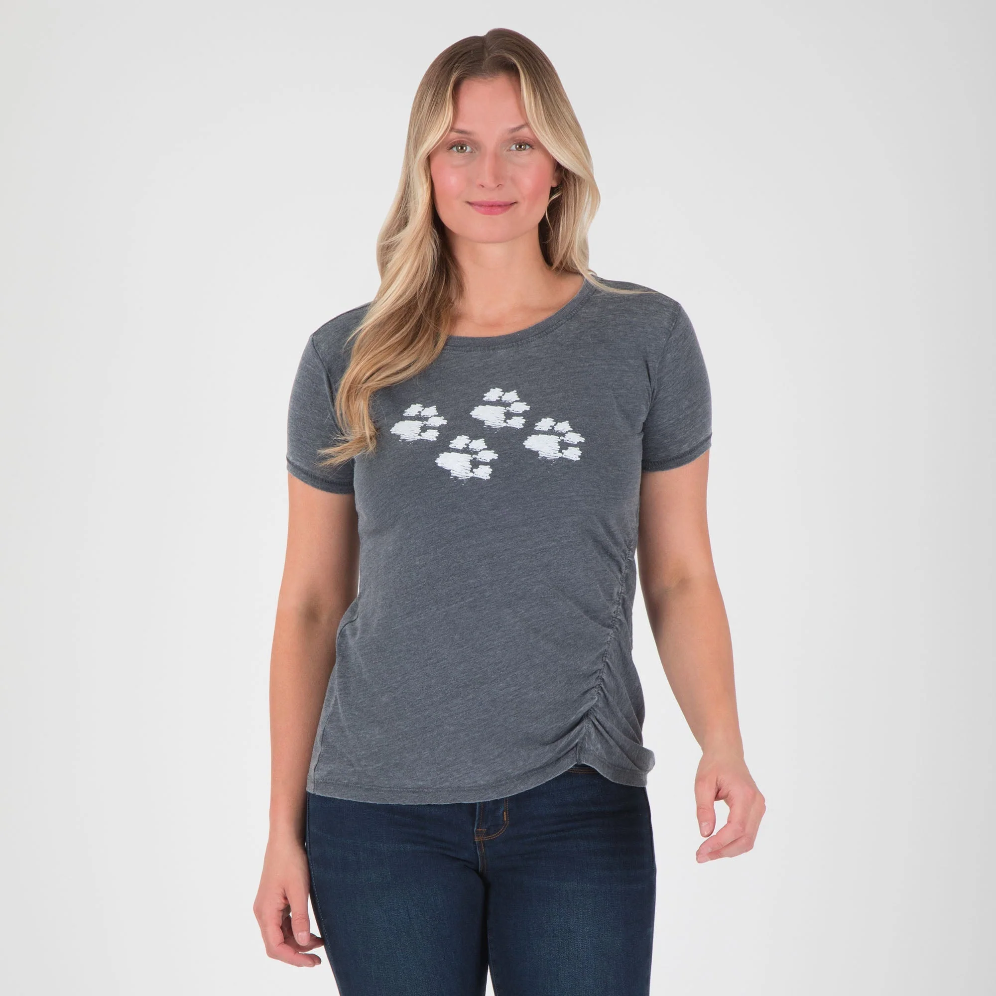 Walking Paws Ruched Short Sleeve Tee - Image 8
