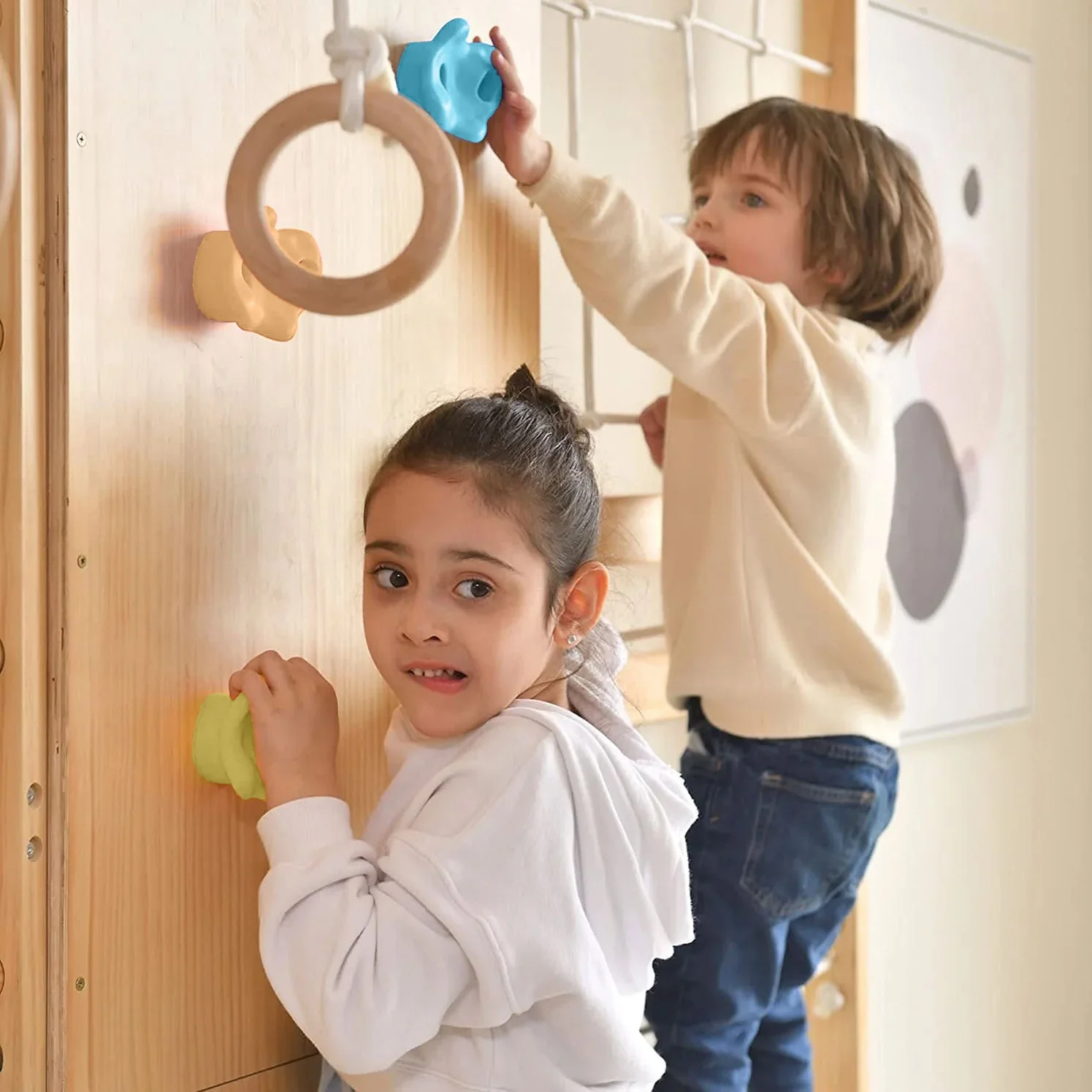 Walnut | Swedish Ladder Jungle Gym - Wall Mounted - Image 9