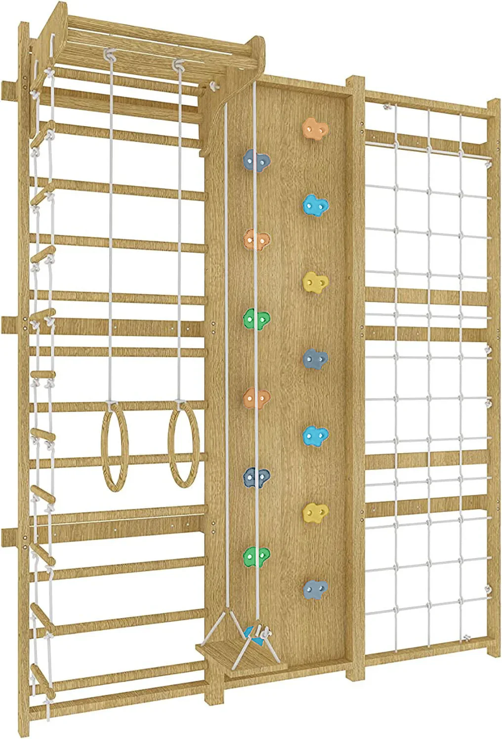 Walnut | Swedish Ladder Jungle Gym - Wall Mounted - Image 12