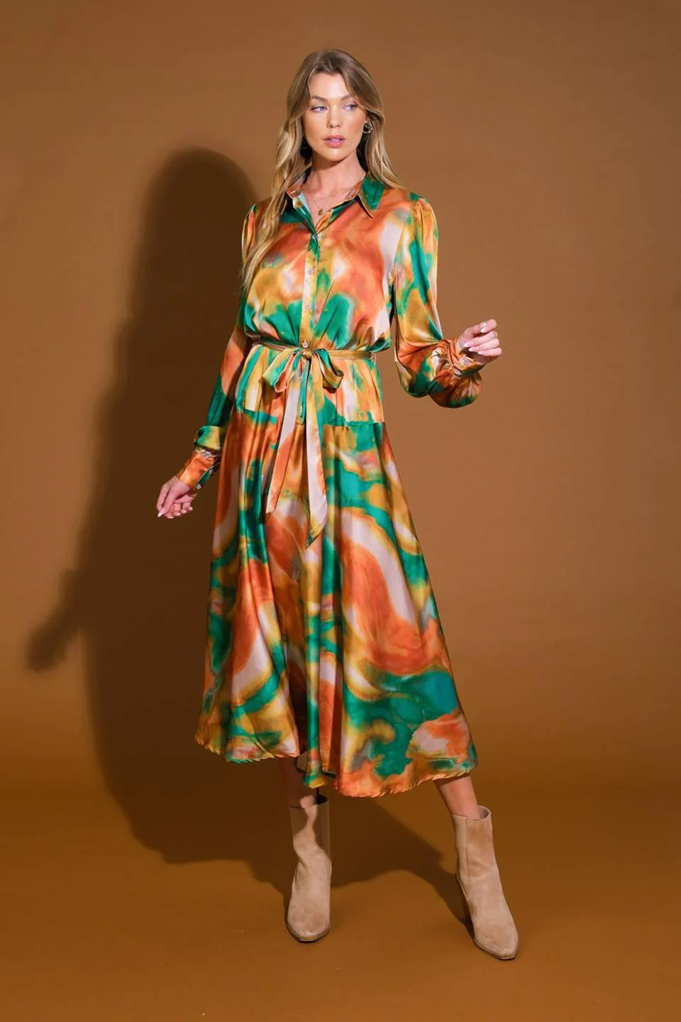 Wanna Be Loved Woven Midi Dress - Image 3