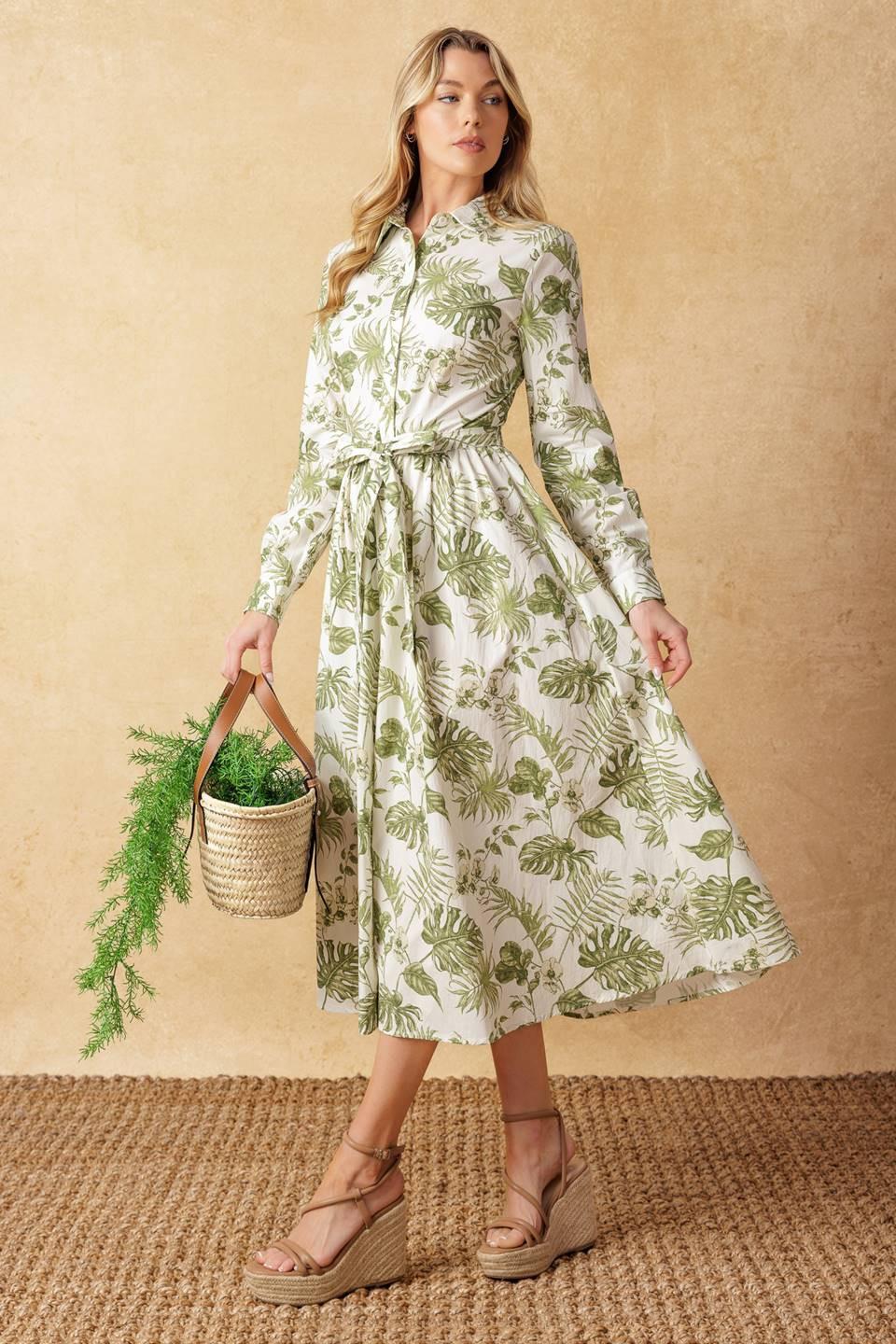 Want You Around Woven Midi Dress - Image 5
