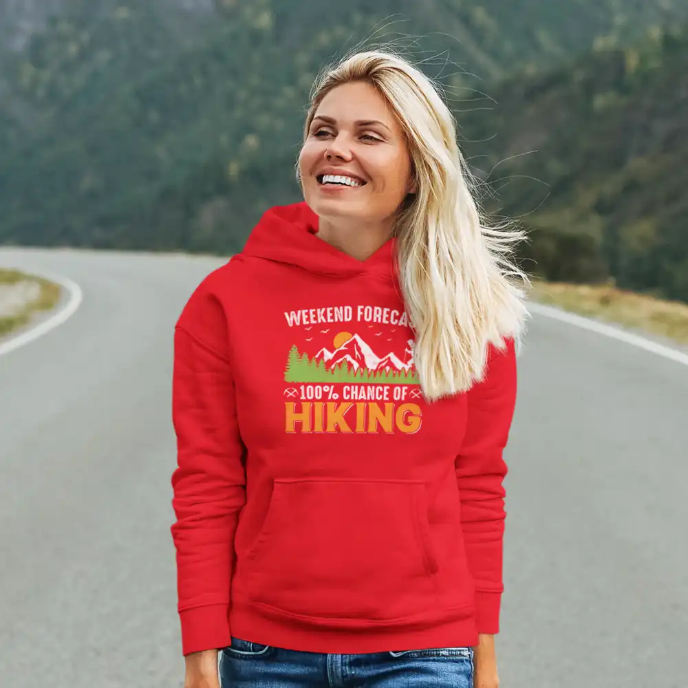 Weekend Forecast 100% Hiking Unisex Hoodie - Image 5