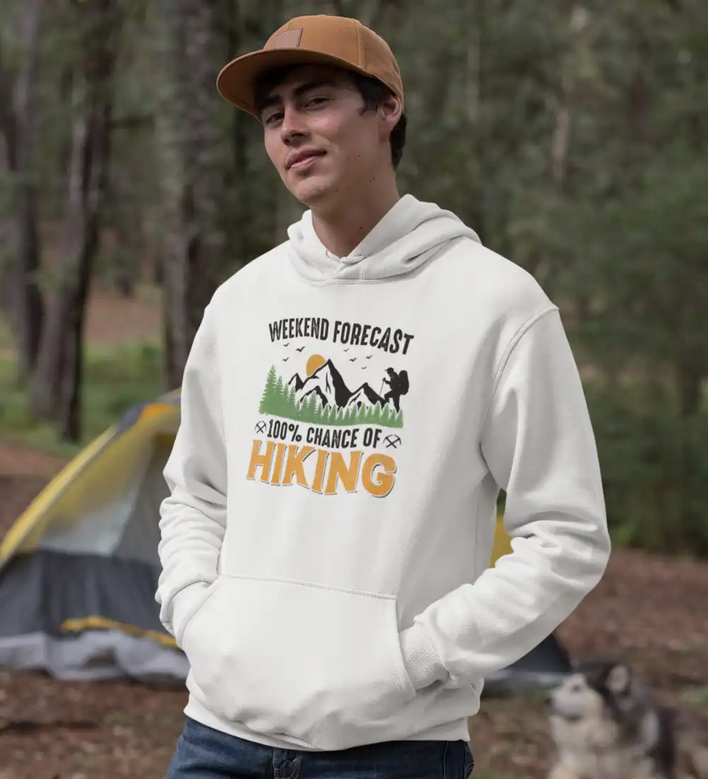 Weekend Forecast 100% Hiking Unisex Hoodie - Image 6