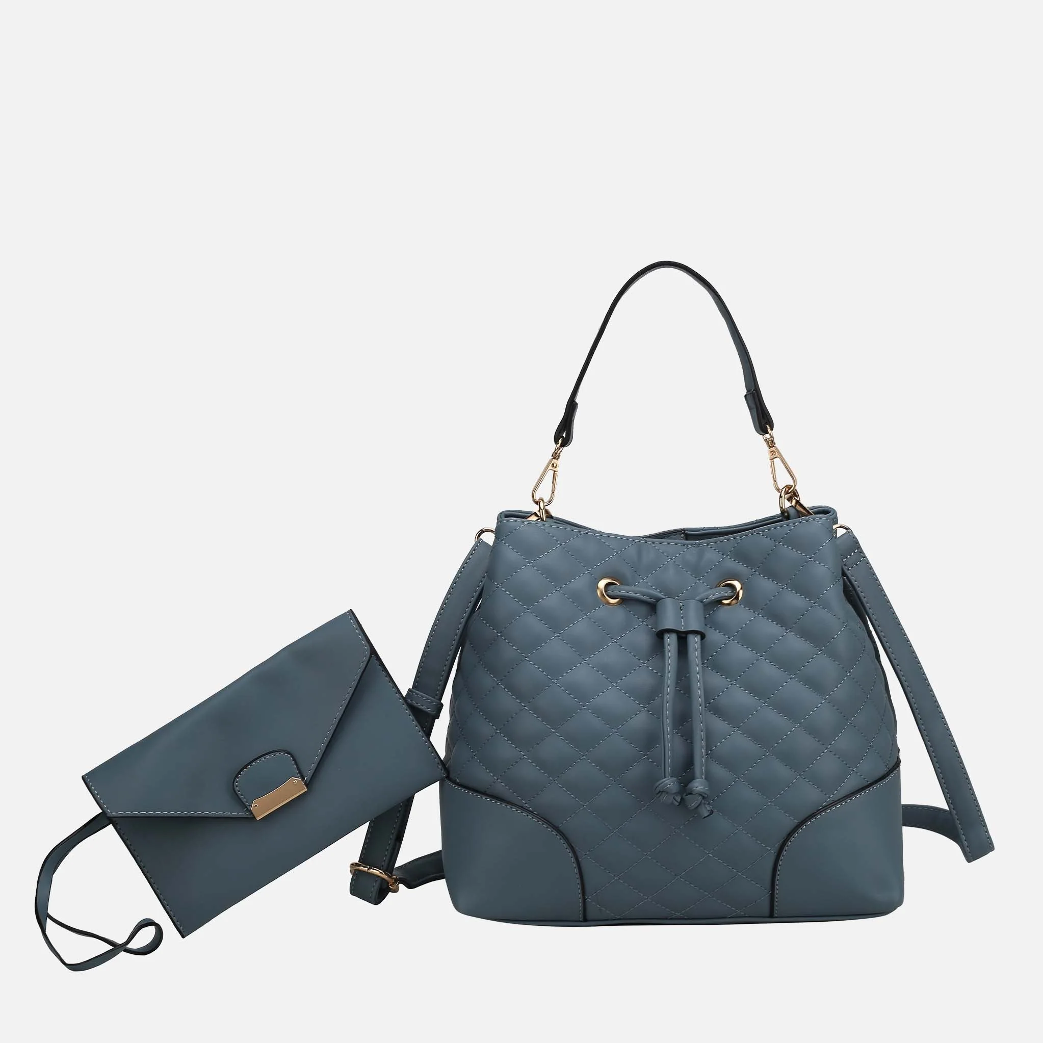 Wendy 2 PCS Bucket Bag with Wristlet - Image 6