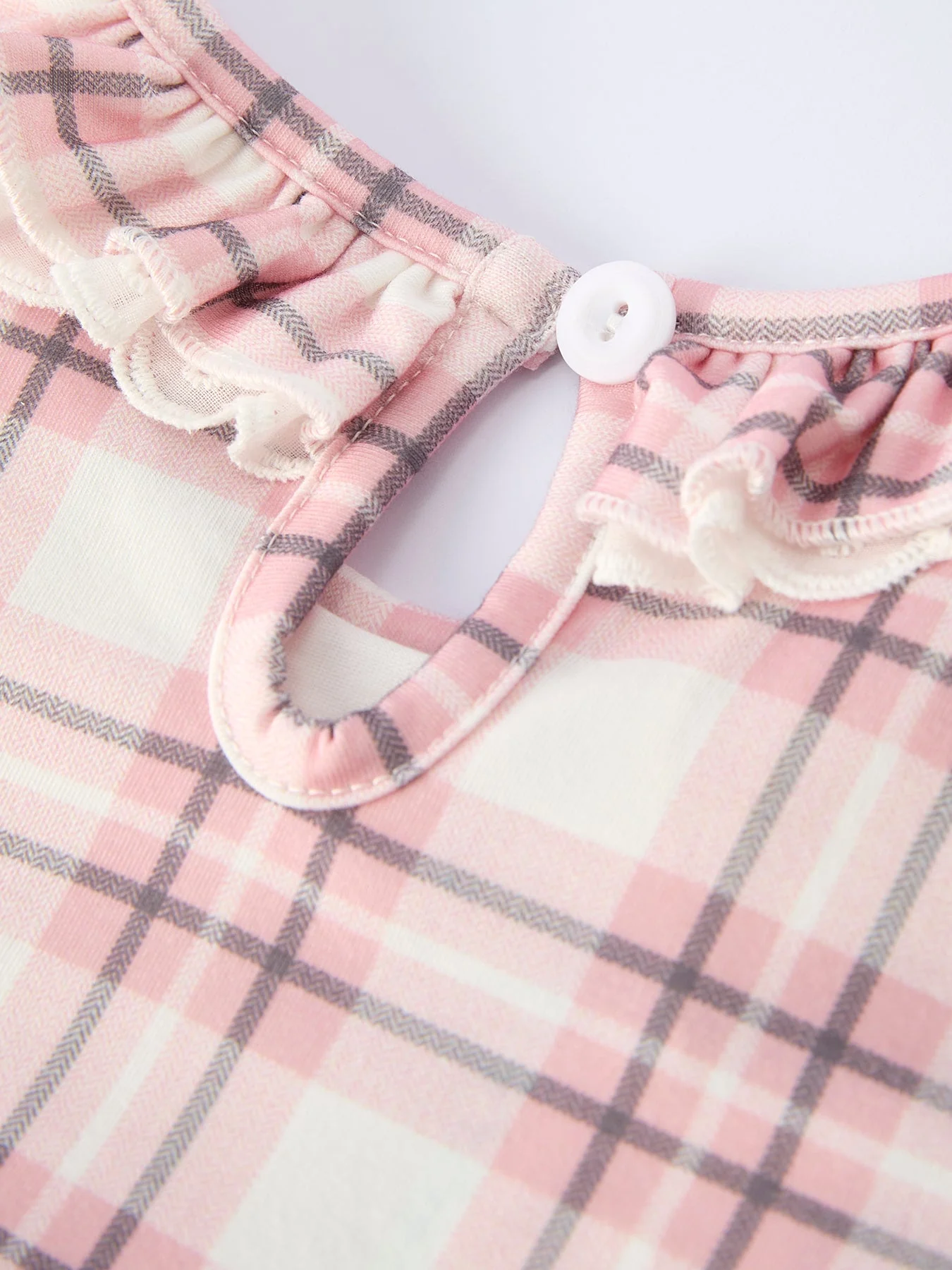 Western Horse Embroidered Smocked Plaid Girls Dress - Image 10