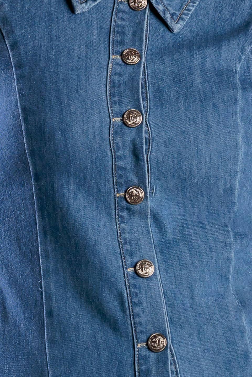 Where I Want to Be Denim Mini Dress - Image 8