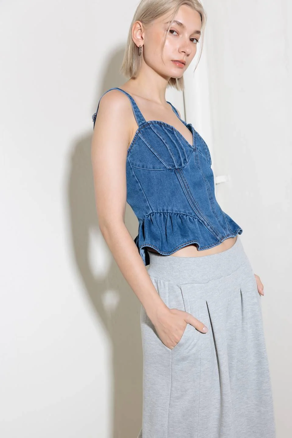 Whisper Softly Blue Denim Top - Image 6