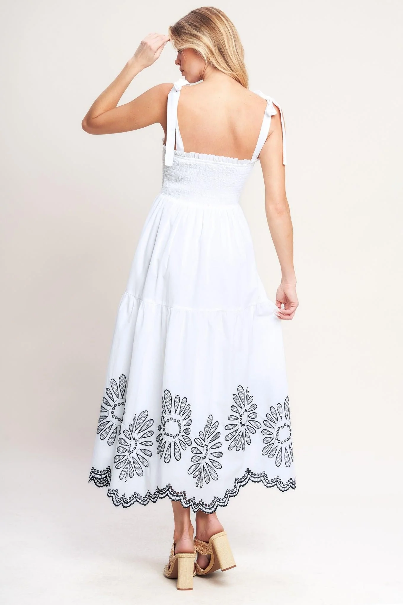 Whispers of Summer Woven Midi Dress - Image 2