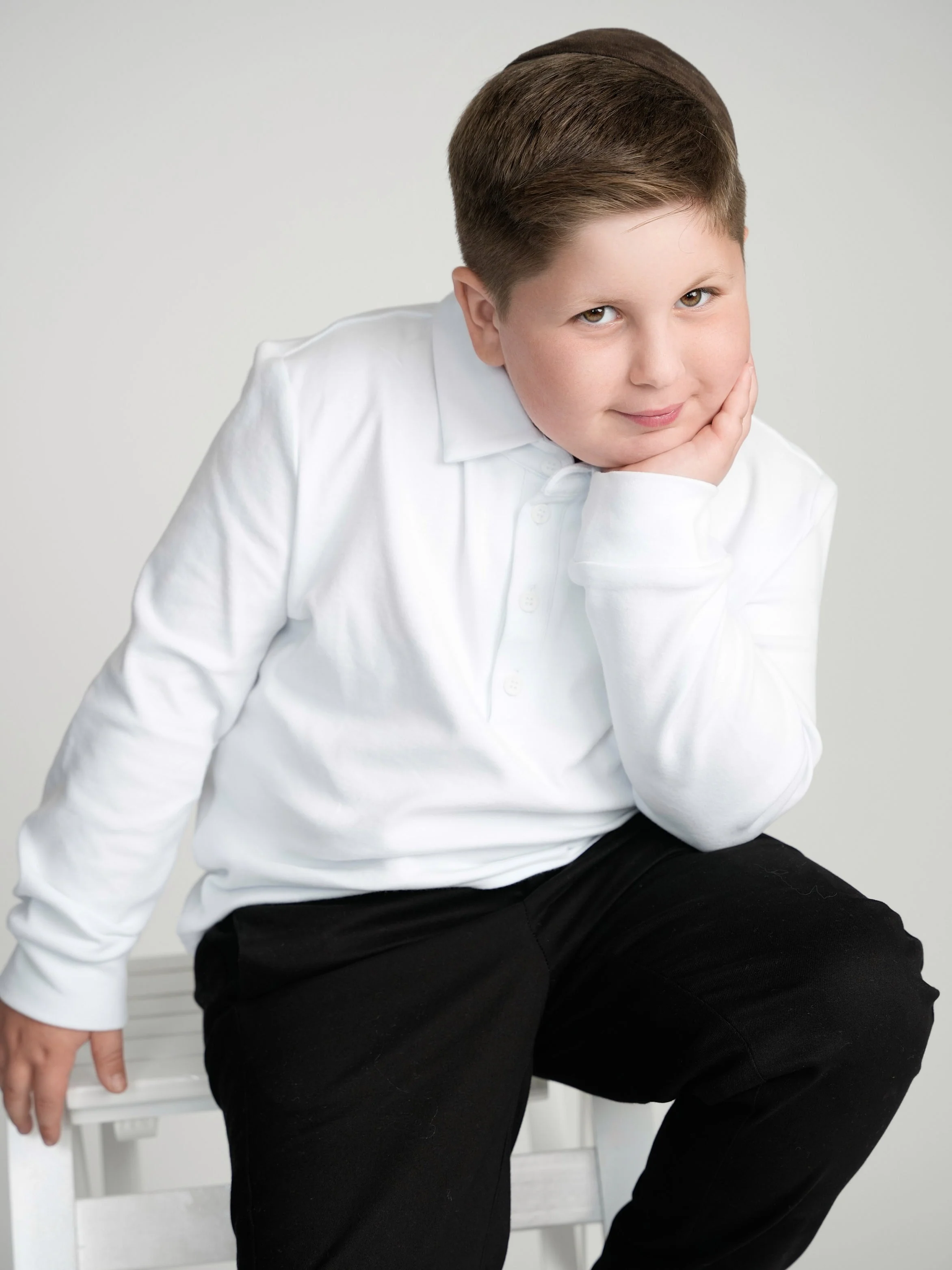 White Cuffed Polo (Long Sleeve) - Image 7