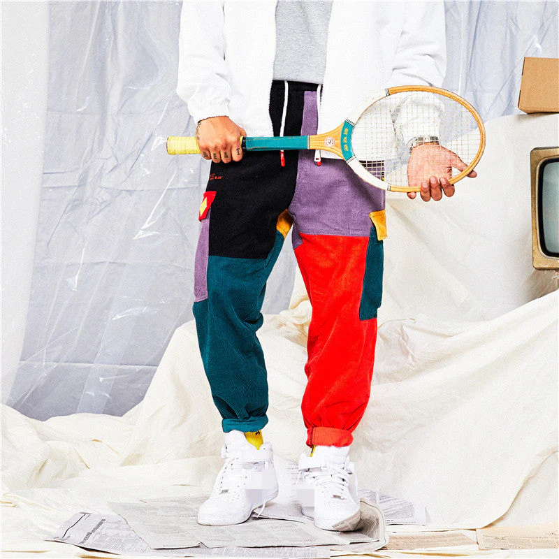 Wholesale Fashion Casual Corduroy Stitching Multi-Craft Jeans - Image 4