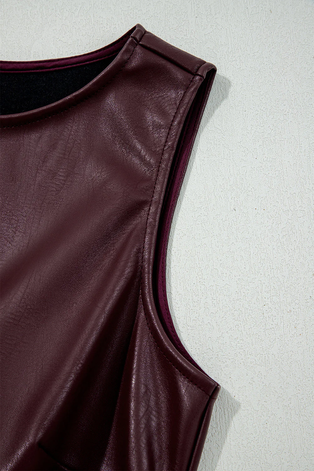 Wild Ginger Vegan Leather Sleeveless Mini Dress - Image 7