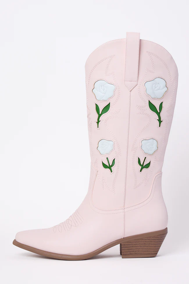 Willa Rose Pink Cowboy Boots - Image 2