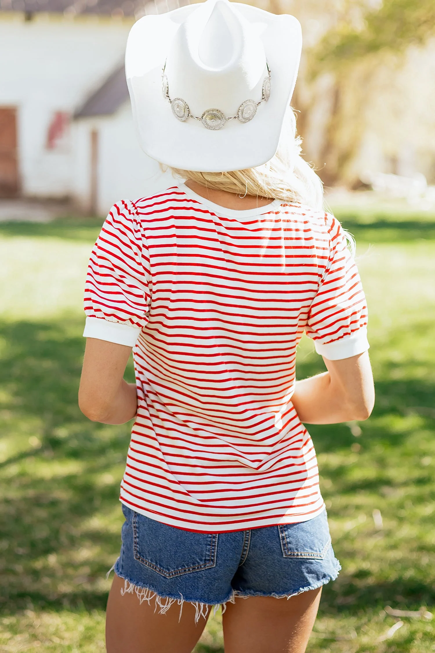 Threaded Pear Winona Puff Sleeve T Shirt - Image 2