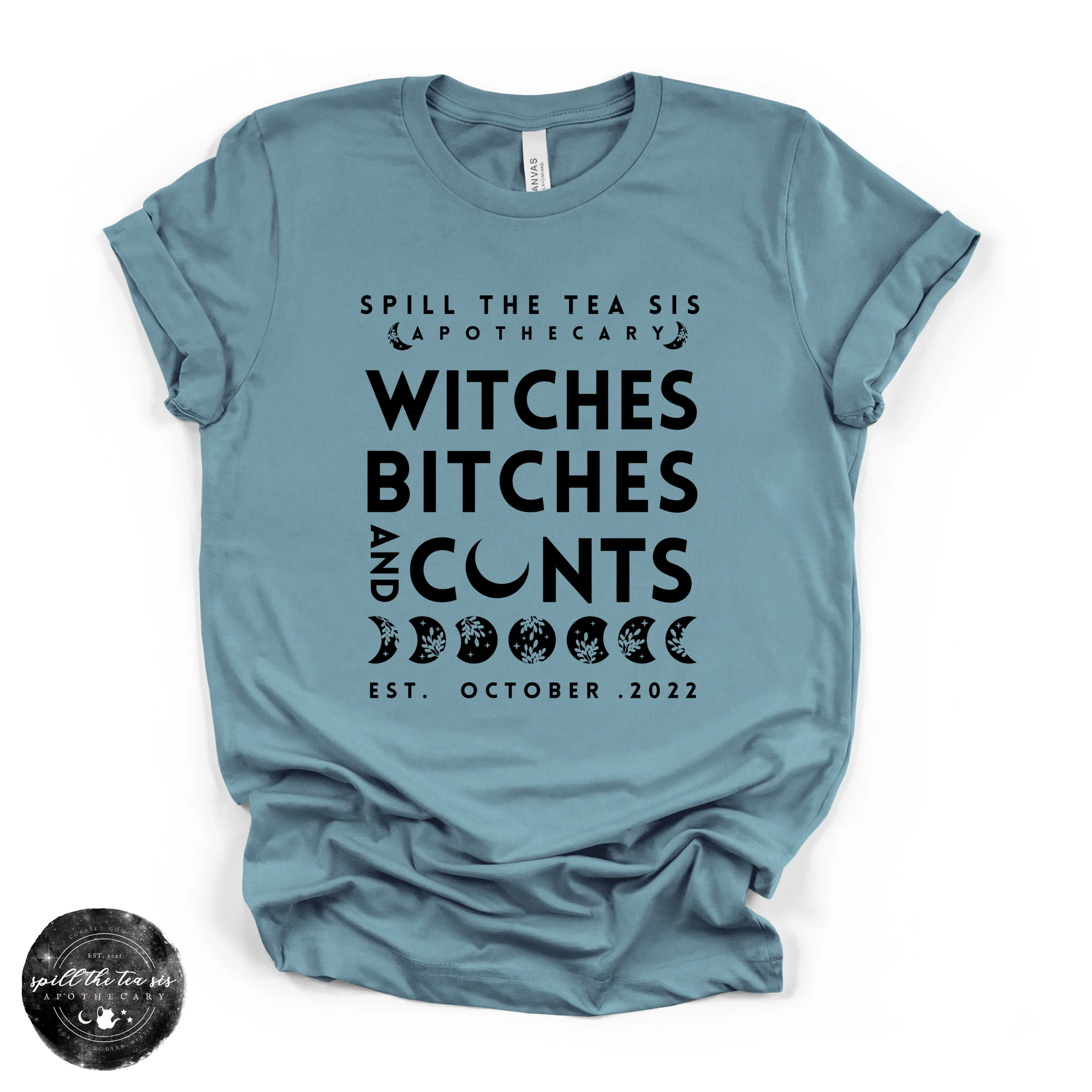 Witches, Btches & Cnts Tee ( BLACK DESIGN) | Bold Witchy Statement Graphic T-Shirt - Image 6