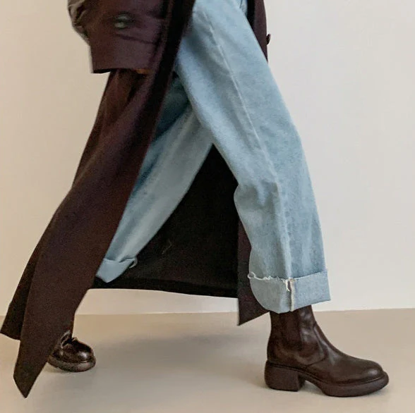Women’s British-Style Chunky Heel Ankle Boots – Dr. Style Leather Booties for Fall & Winter - Image 3