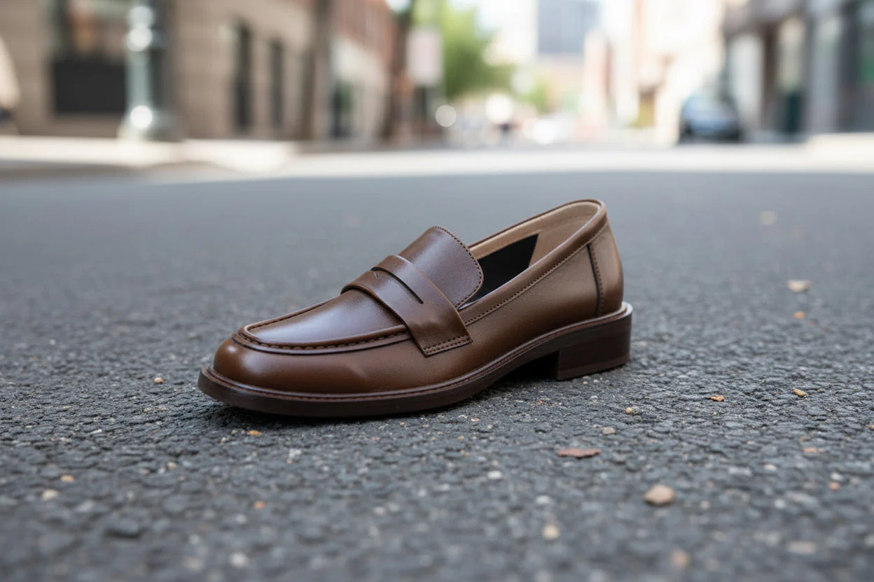 Women’s British Style Vintage Heeled Leather Shoes - Image 7