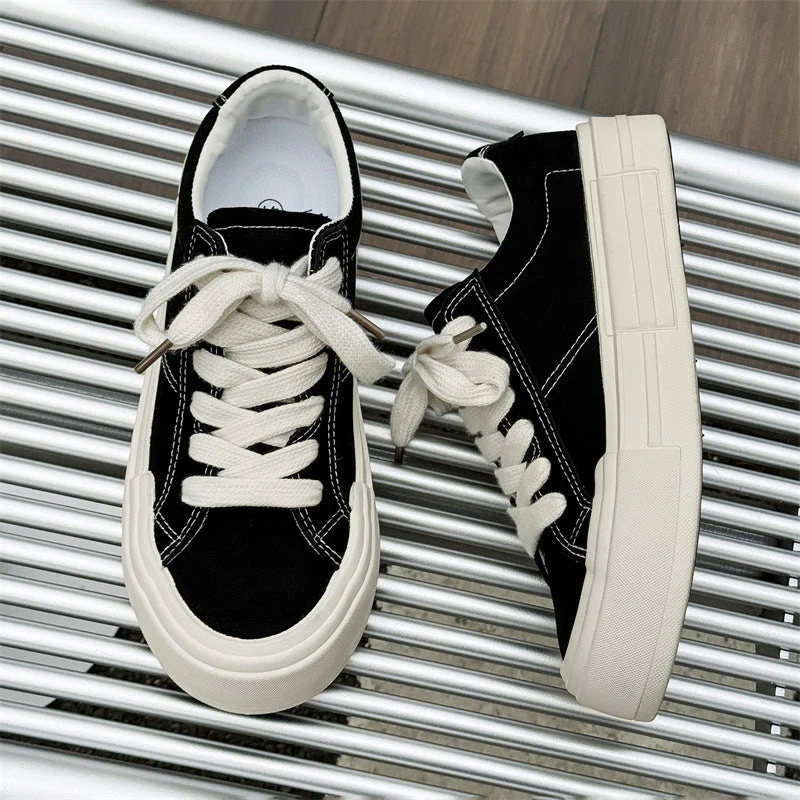 Women’s Canvas Platform Skate Shoes — Casual & Sporty Lifted Sneakers - Image 4