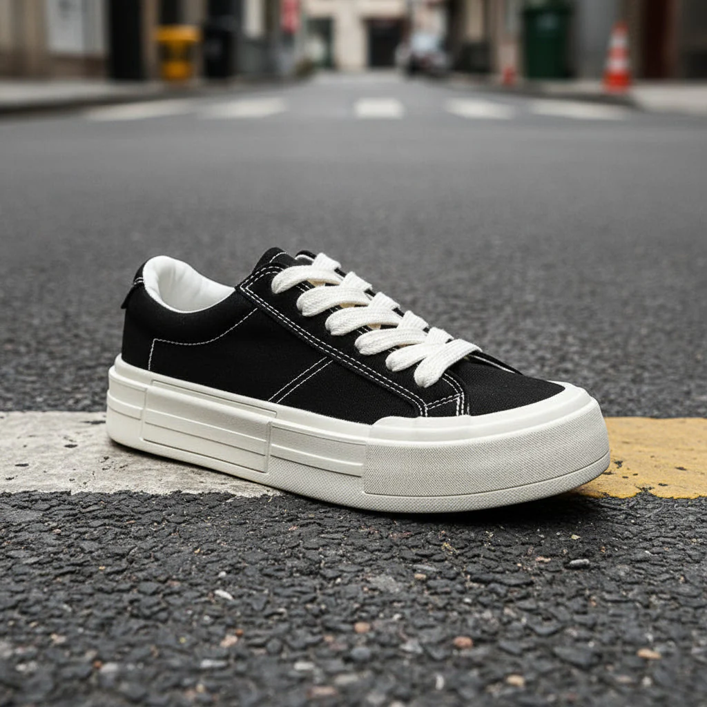 Women’s Canvas Platform Skate Shoes — Casual & Sporty Lifted Sneakers - Image 5