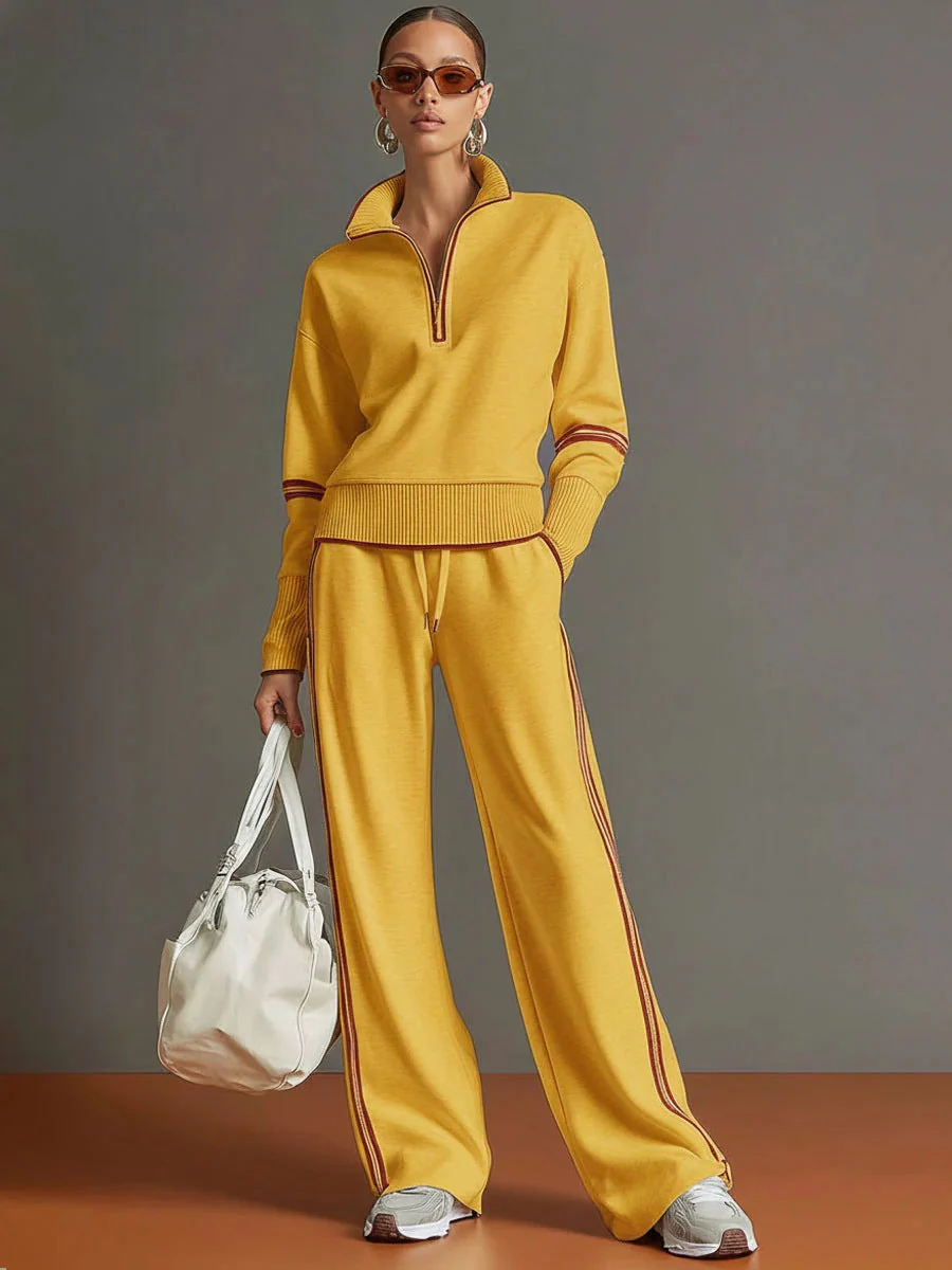 Women’s Casual Long Sleeve Two Piece Sports Set - Image 10