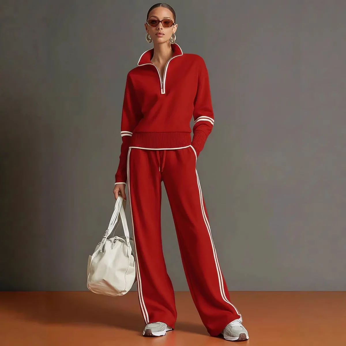 Women’s Casual Long Sleeve Two Piece Sports Set - Image 5