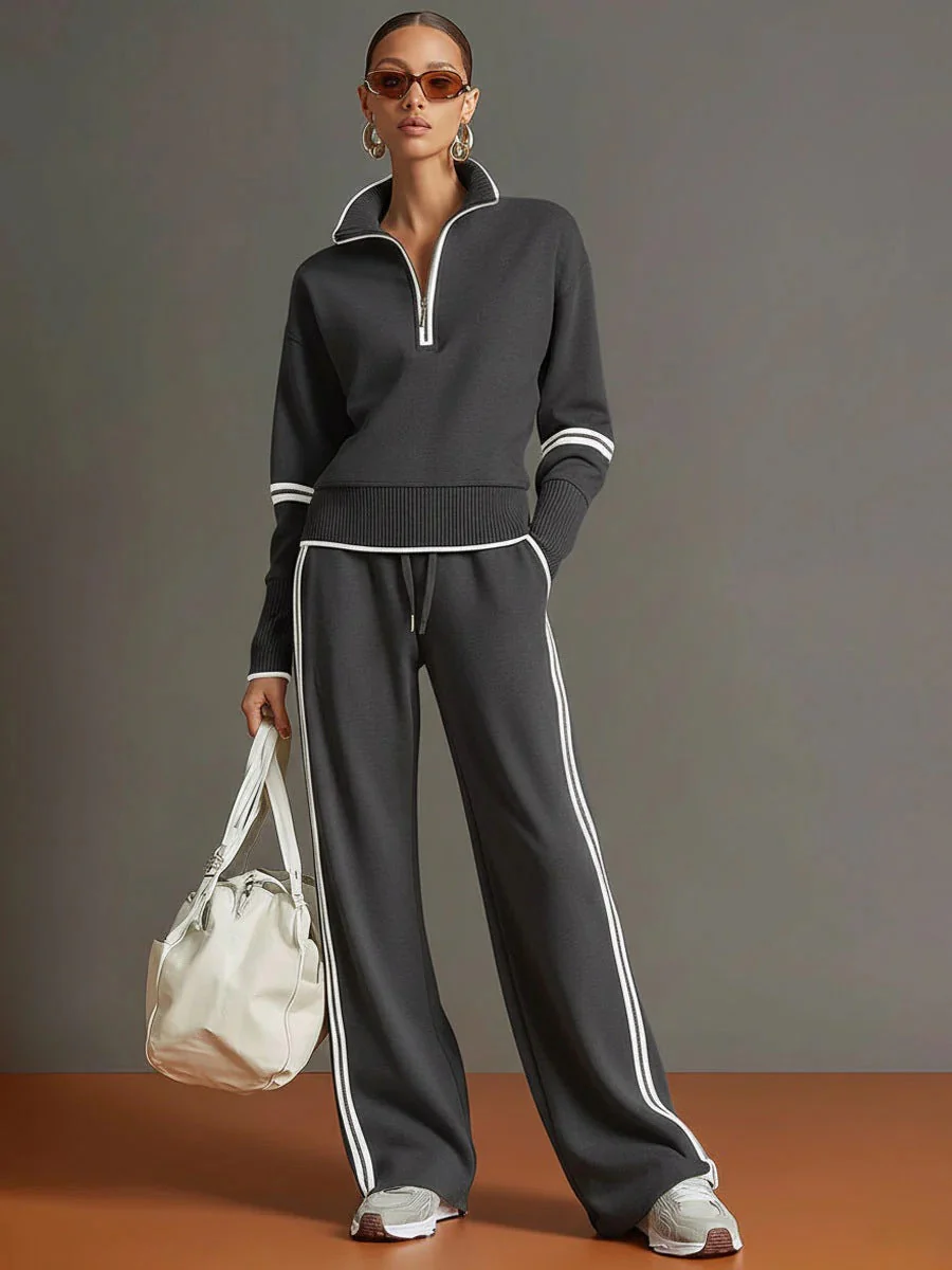 Women’s Casual Long Sleeve Two Piece Sports Set - Image 7