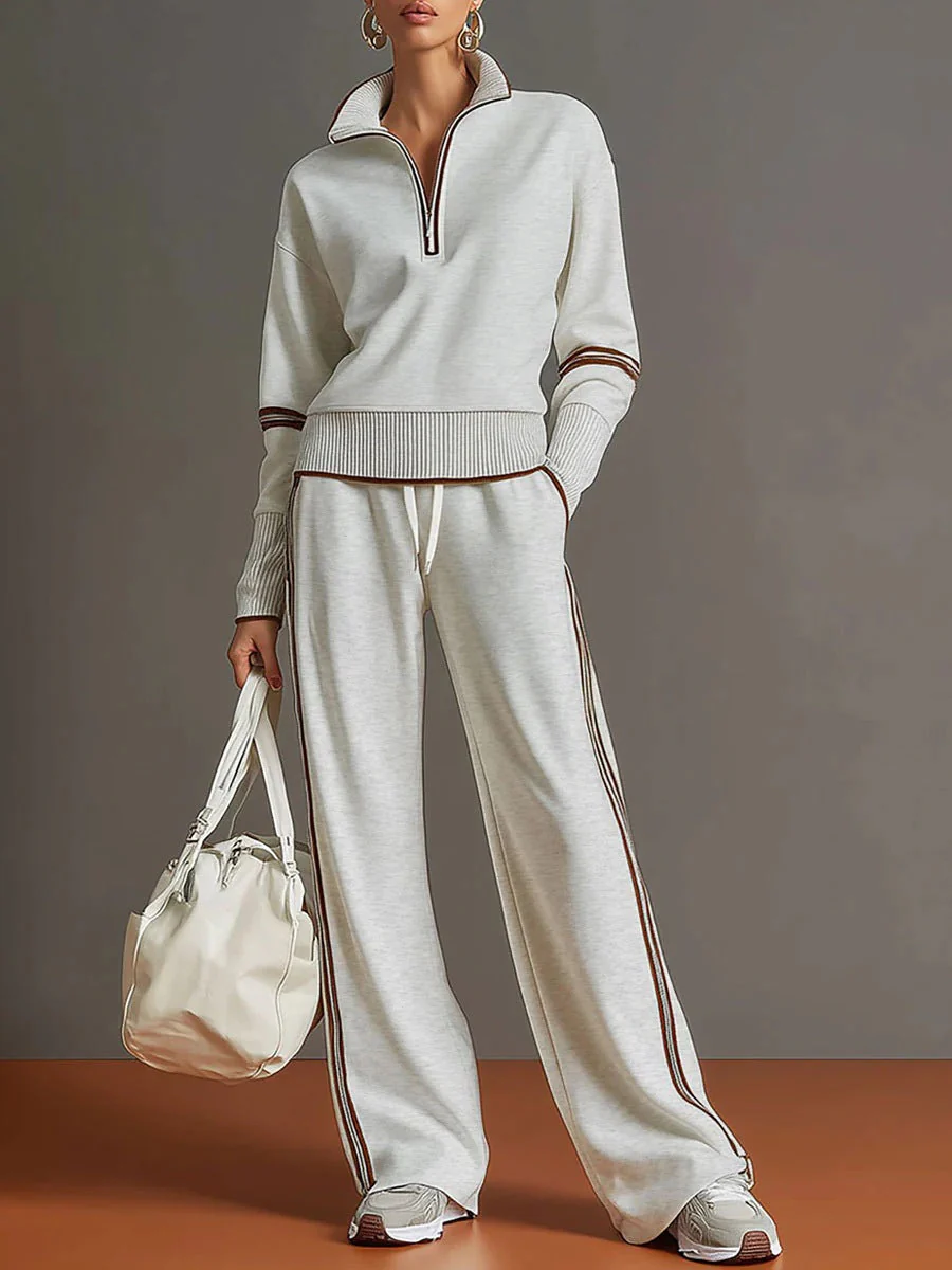 Women’s Casual Long Sleeve Two Piece Sports Set - Image 9
