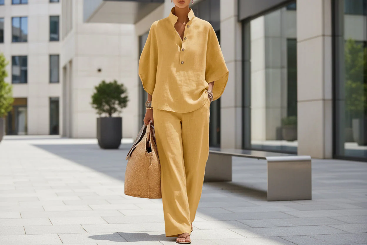 Women’s Casual Shirt and Full-Length Pants Set - Image 11
