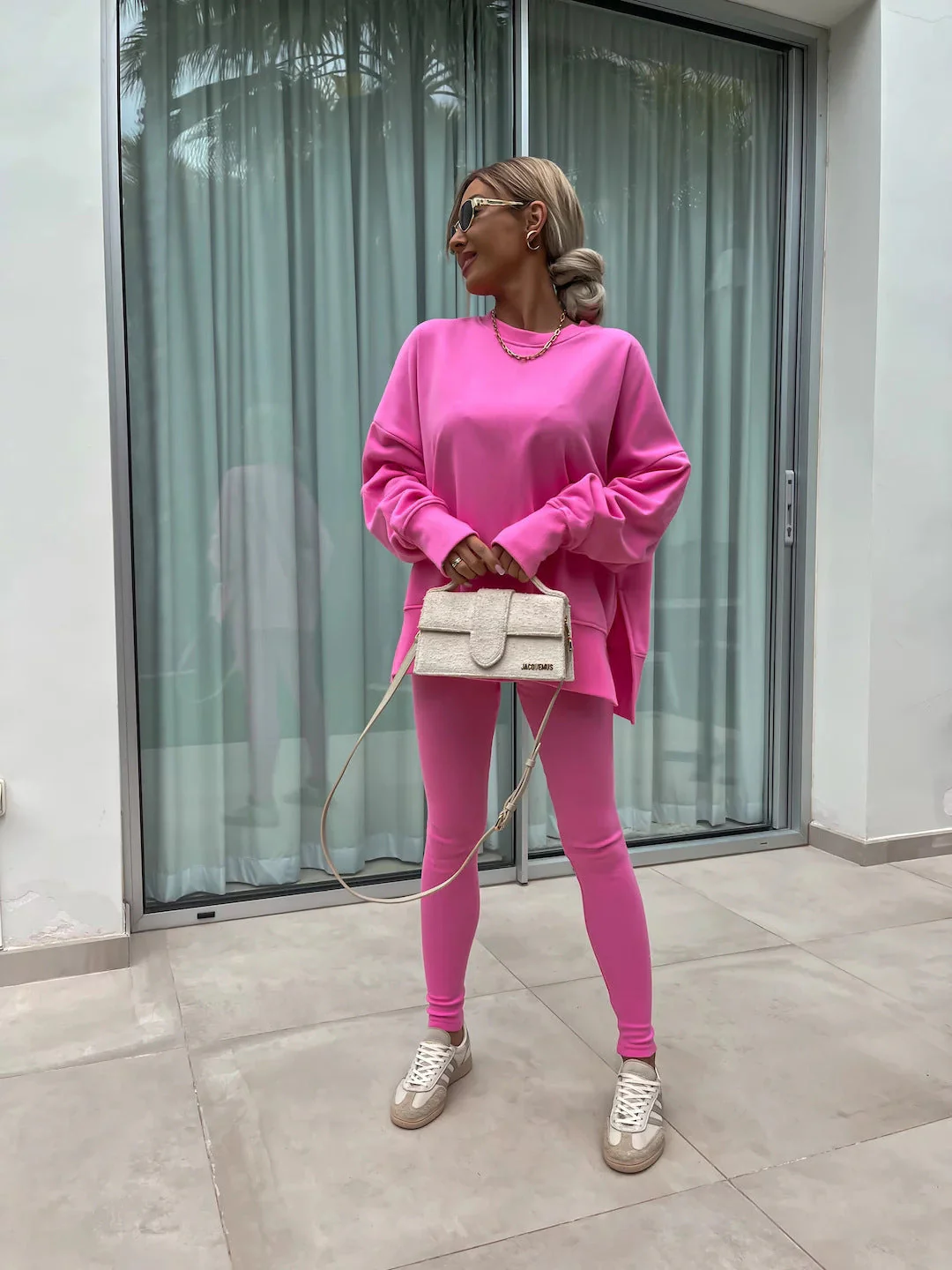 Women’s Casual Sweater Suit – Loose Split Top & Fitted Trousers Set - Image 9