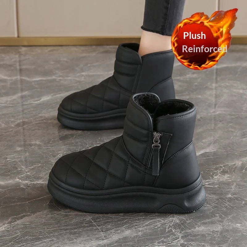 Women’s Casual Warm Fleece-Lined Snow Boots – Winter Anti-Slip Ankle Boots - Image 4