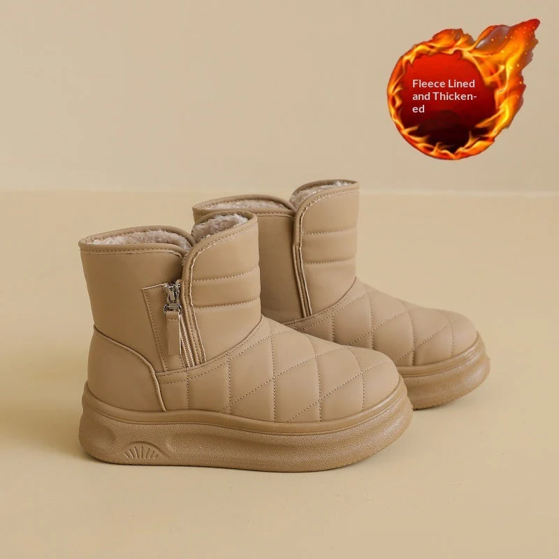 Women’s Casual Warm Fleece-Lined Snow Boots – Winter Anti-Slip Ankle Boots - Image 5
