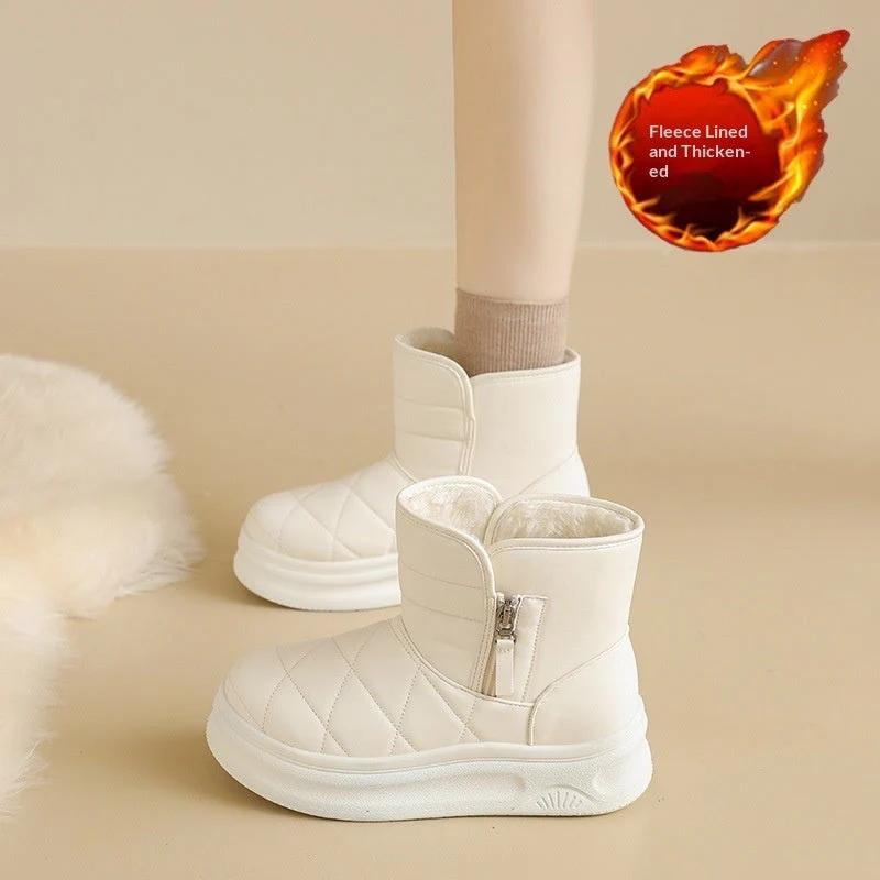 Women’s Casual Warm Fleece-Lined Snow Boots – Winter Anti-Slip Ankle Boots - Image 6