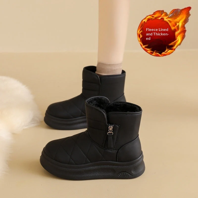 Women’s Casual Warm Fleece-Lined Snow Boots – Winter Anti-Slip Ankle Boots - Image 7