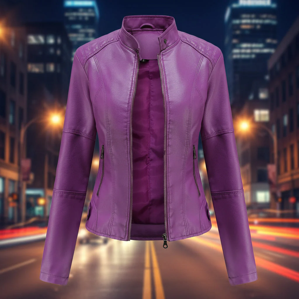 Women’s Classic Leather Jacket – Chic Streetwear Outerwear - Image 11