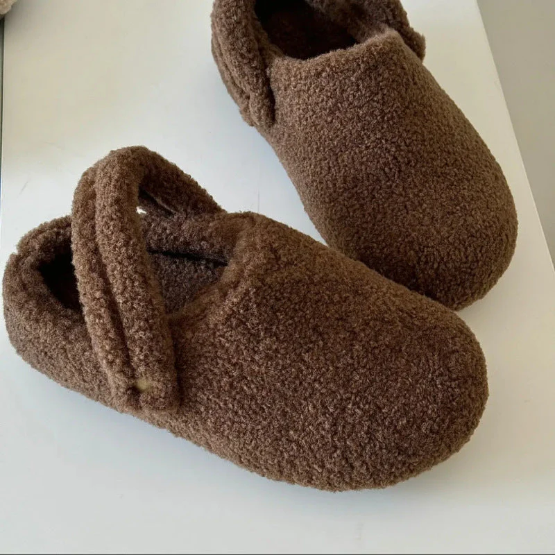 🩴 Women’s Closed-Toe Fleece-Lined Thickened Two-Way Wear Slippers - Image 5
