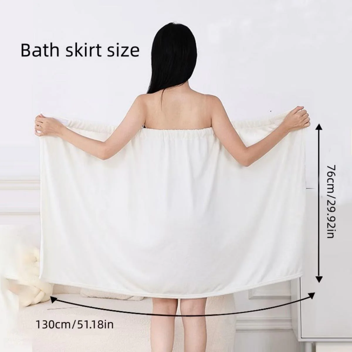Women’s Coral Fleece Wearable Bath Towel Wrap - Image 11