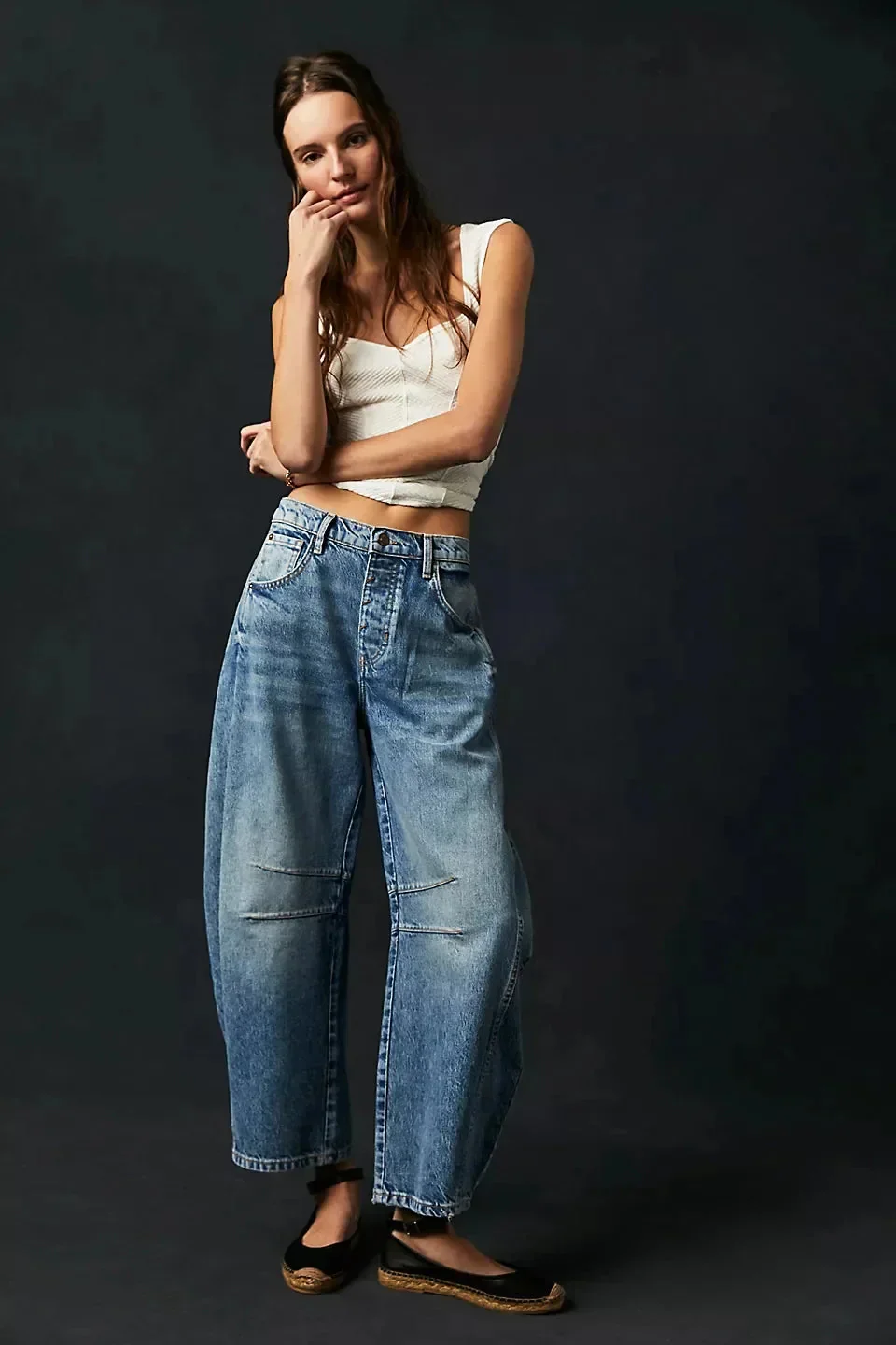 Women’s Elastic Waist High Waisted Jeans - Image 6