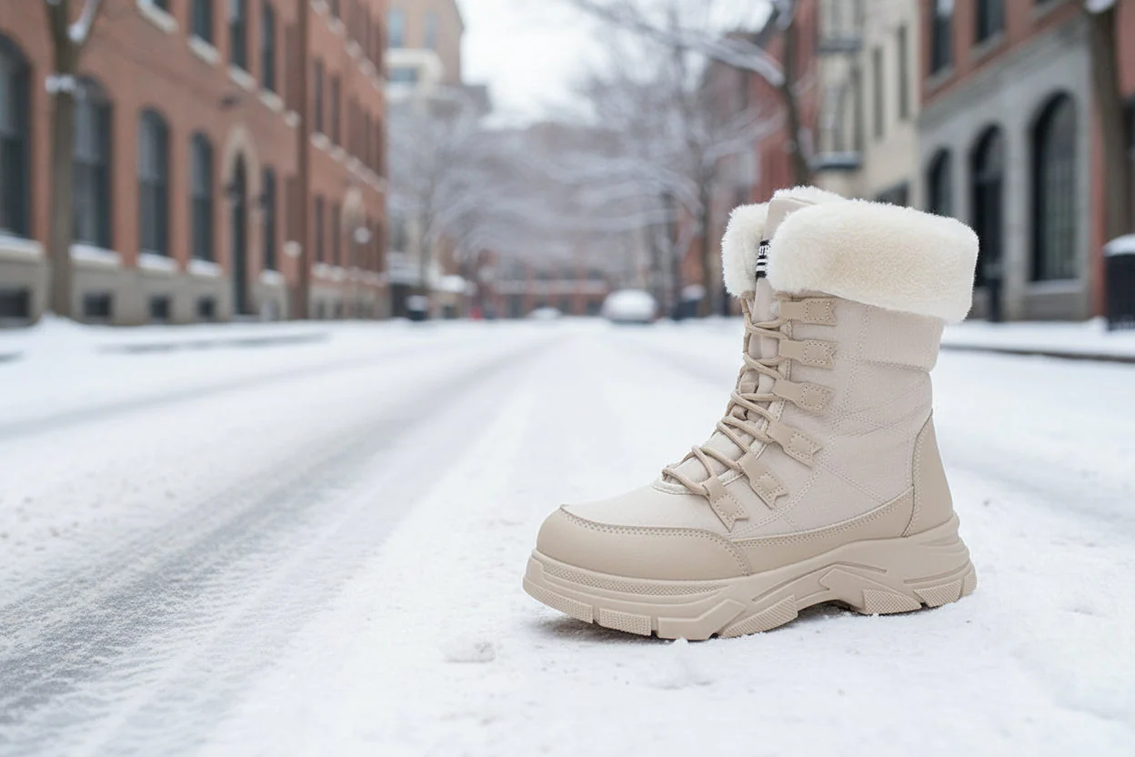 Women’s Fleece-Lined Chunky Sole Shoes – Warm Casual Winter Comfort Shoes - Image 4