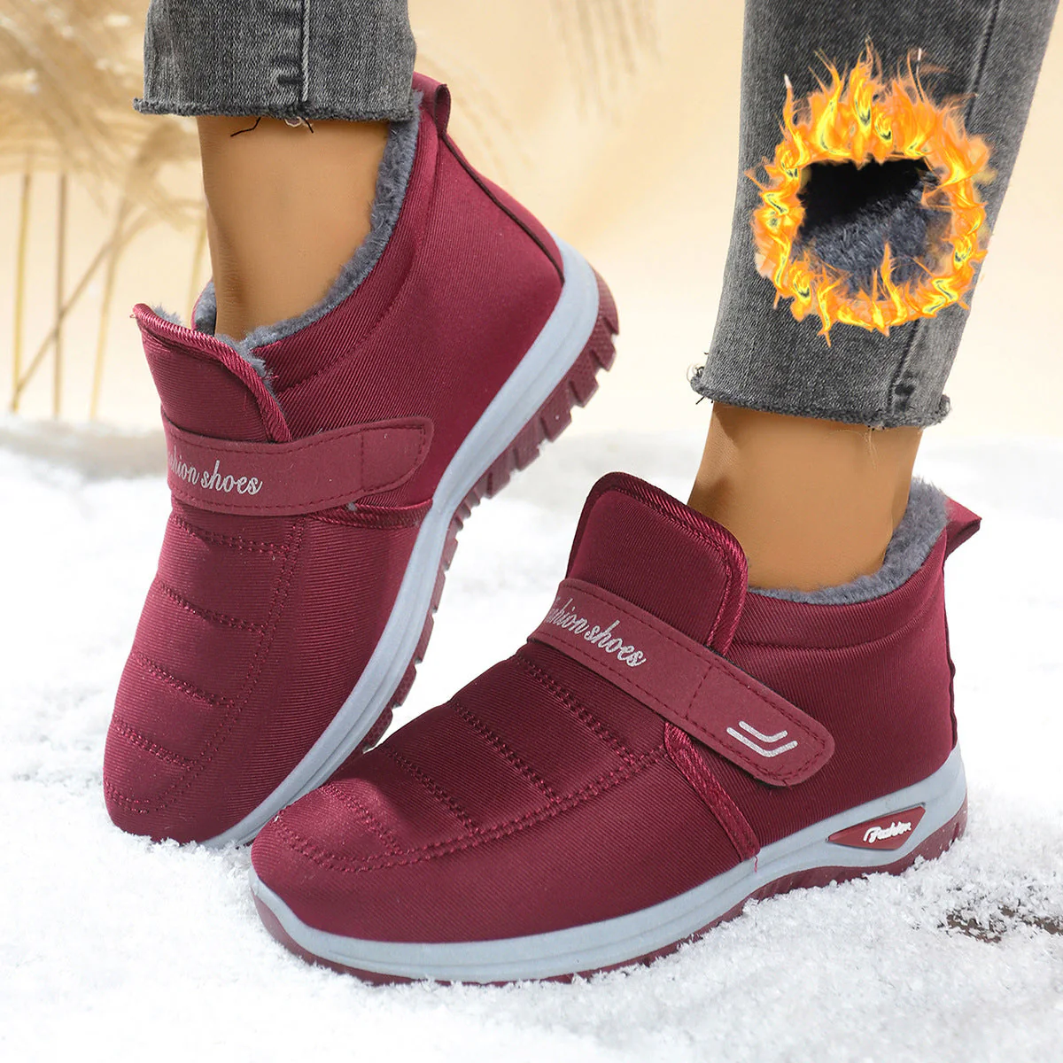Women’s Fleece-Lined Insulated Snow Boots – Warm Winter Anti-Slip Boots - Image 5