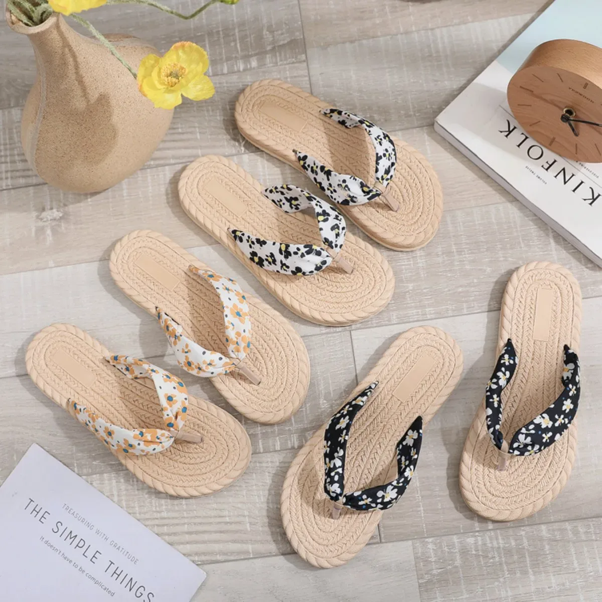 Women’s Floral Print Flip-Flops - Image 13