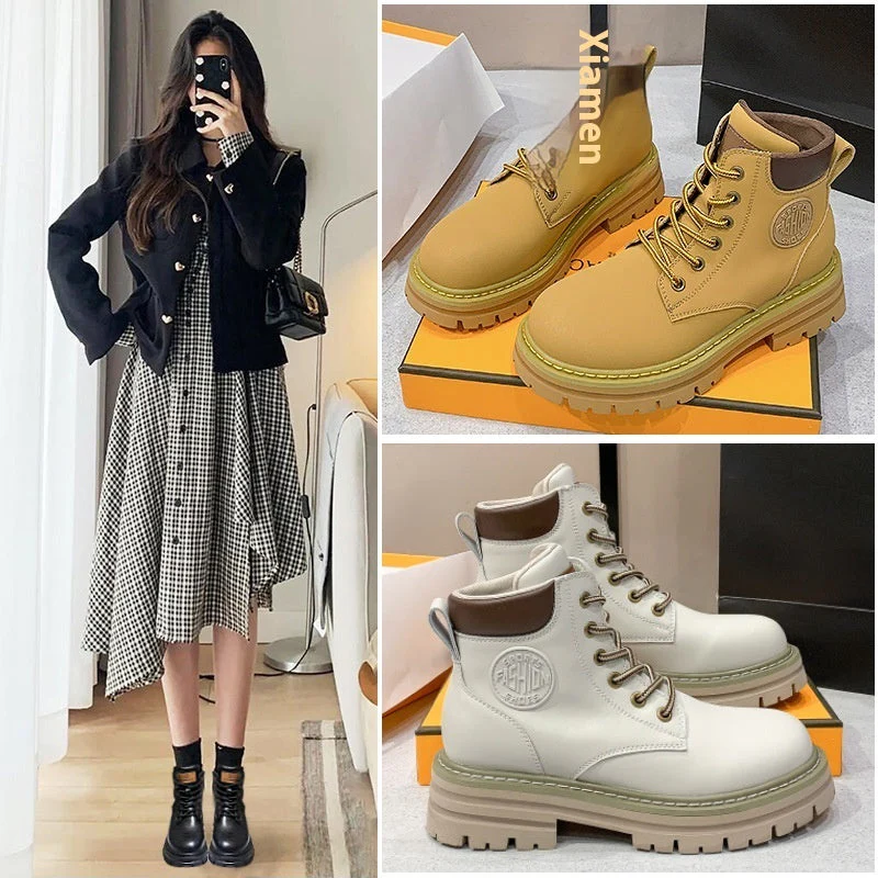 Women’s Genuine Leather Martin Boots - Image 2