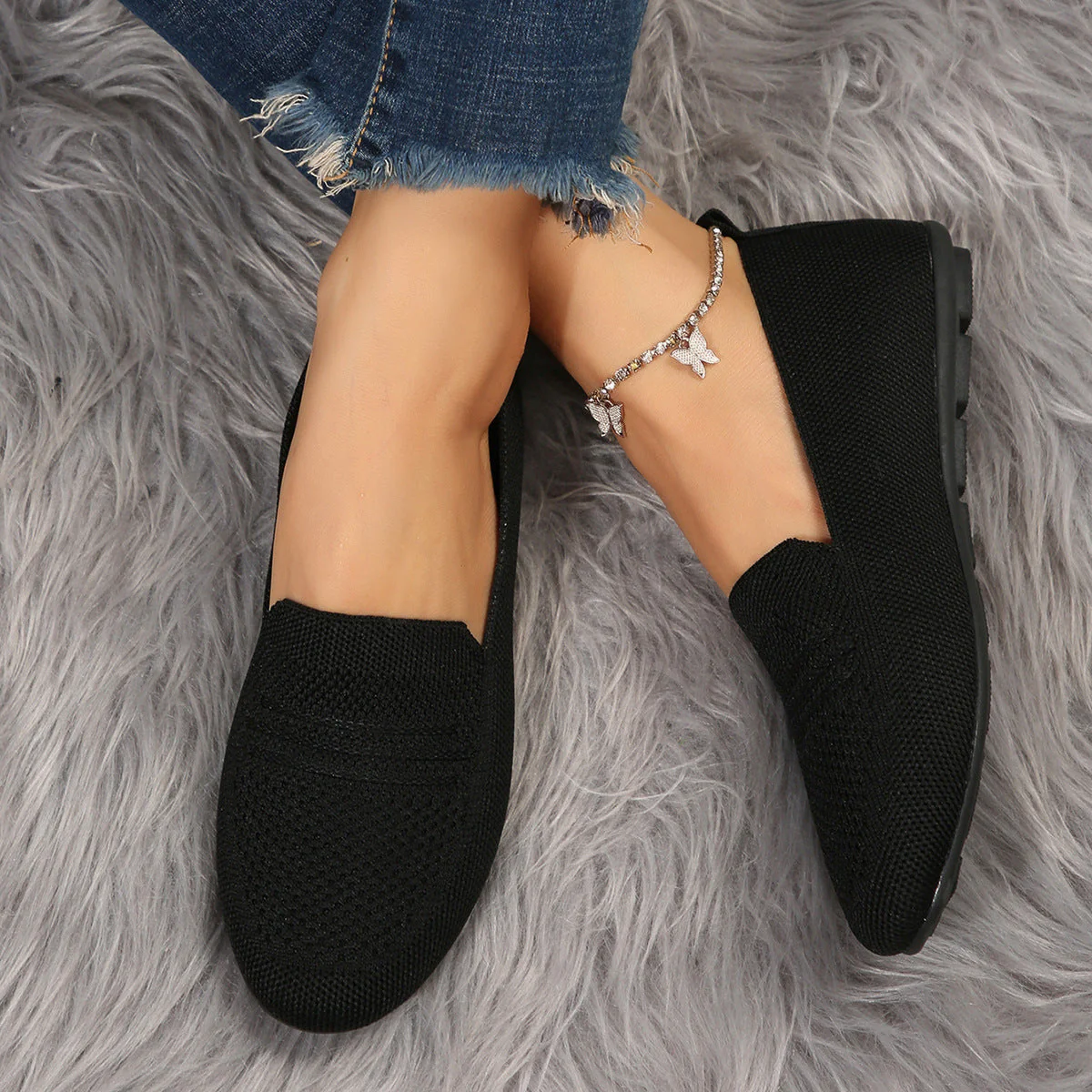 Women’s Handmade Gommino Driving Shoes – Solid‑Color Casual Flats - Image 2