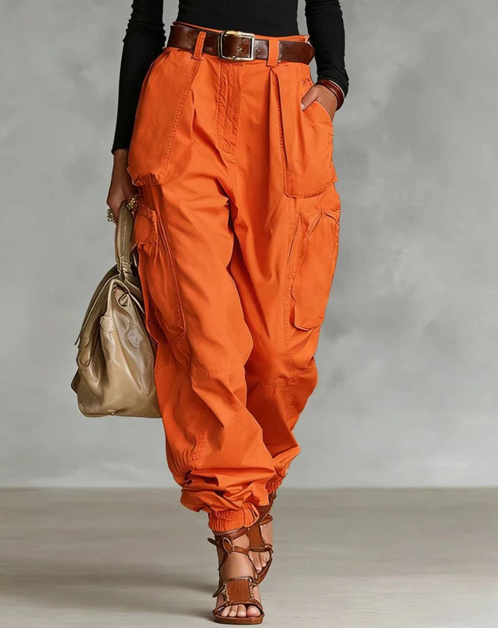 Women’s High-Waist Loose Fit Wide-Leg Casual Trousers - Image 10