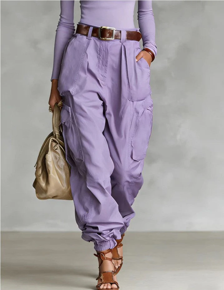 Women’s High-Waist Loose Fit Wide-Leg Casual Trousers - Image 13