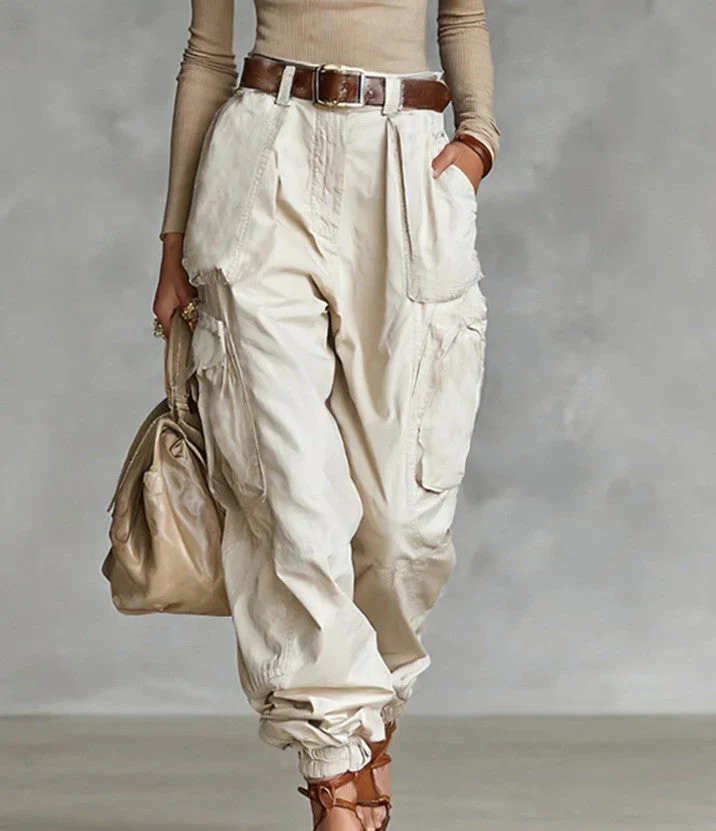 Women’s High-Waist Loose Fit Wide-Leg Casual Trousers - Image 3