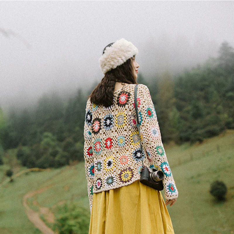 Women’s Hollow Hand Crochet Cardigan - Image 4