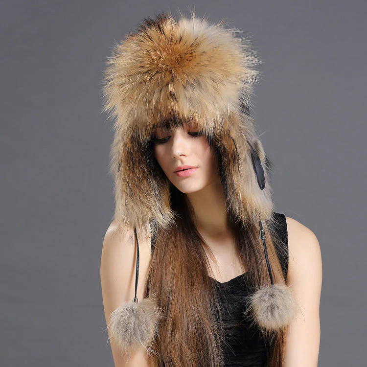 Women’s Korean Fox Fur Lei Feng Hat – Warm Winter Ear Protection Hat - Image 5