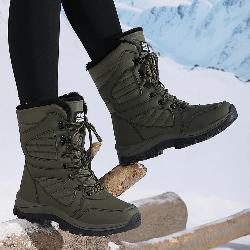 Women’s Long Wool & Velvet Snow Boots | Thickened Warm Winter Footwear - Image 4